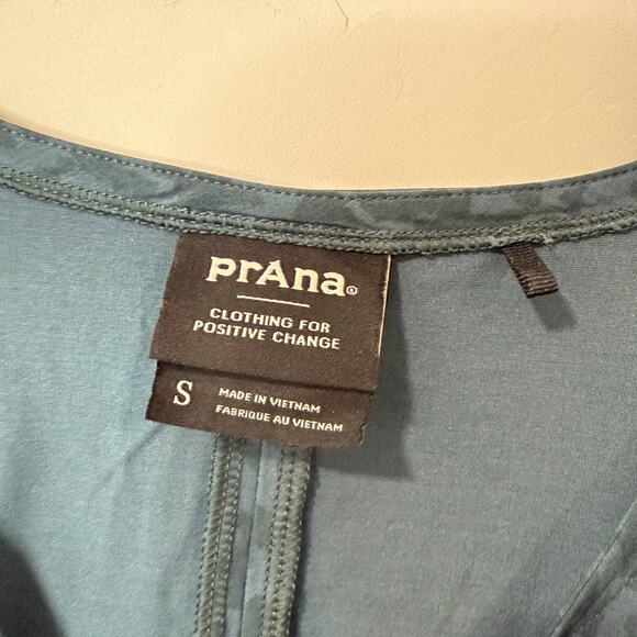 prAna Women's Railay Romper Shorts Blue Pattern Small Tank Top Active Athleisure - Picture 4 of 8